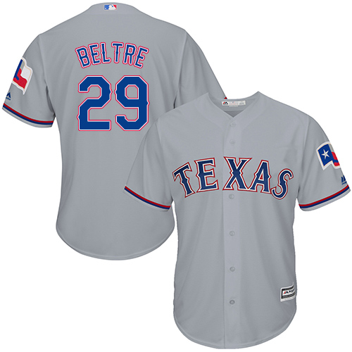 Rangers #29 Adrian Beltre Grey New Cool Base Stitched MLB Jersey